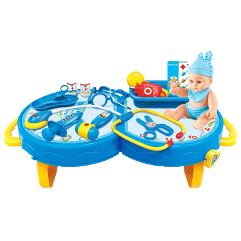 勾勾手 儿童过家家医生玩具 女孩仿真工具台医药箱套装百变组合医具手提箱