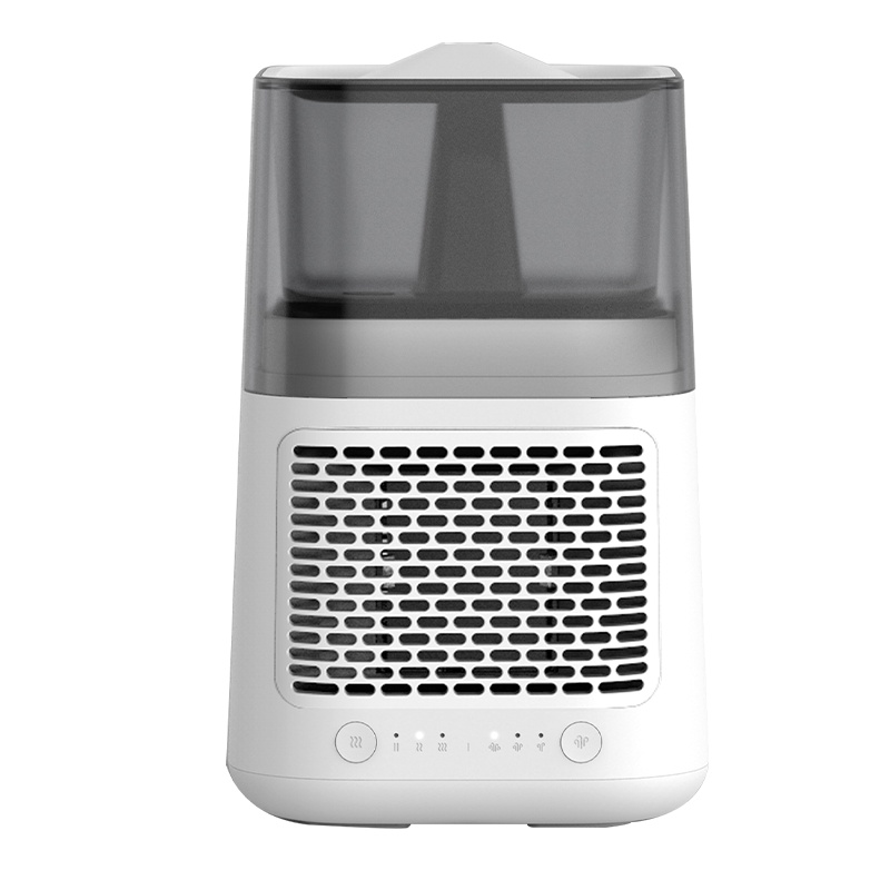苏宁极物桌面加湿暖风机 白色 暖风机冷暖两用家用室内加湿取暖器小型桌面静音节能暖风机