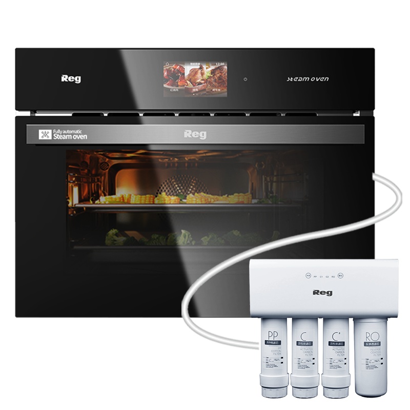 Reg/雷哲嵌入式蒸烤箱蒸箱蒸烤箱嵌入式家用大容量蒸炉蒸烤二合一体机可蒸可烤蒸烤一体机全自动F02-LED
