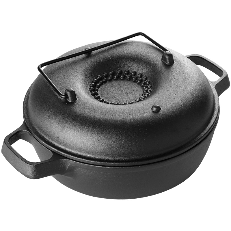 炊大皇(COOKER KING)煎锅铁器世家九号24cm 厚铸铁烤锅受热均匀不挑炉灶K24ATQ9