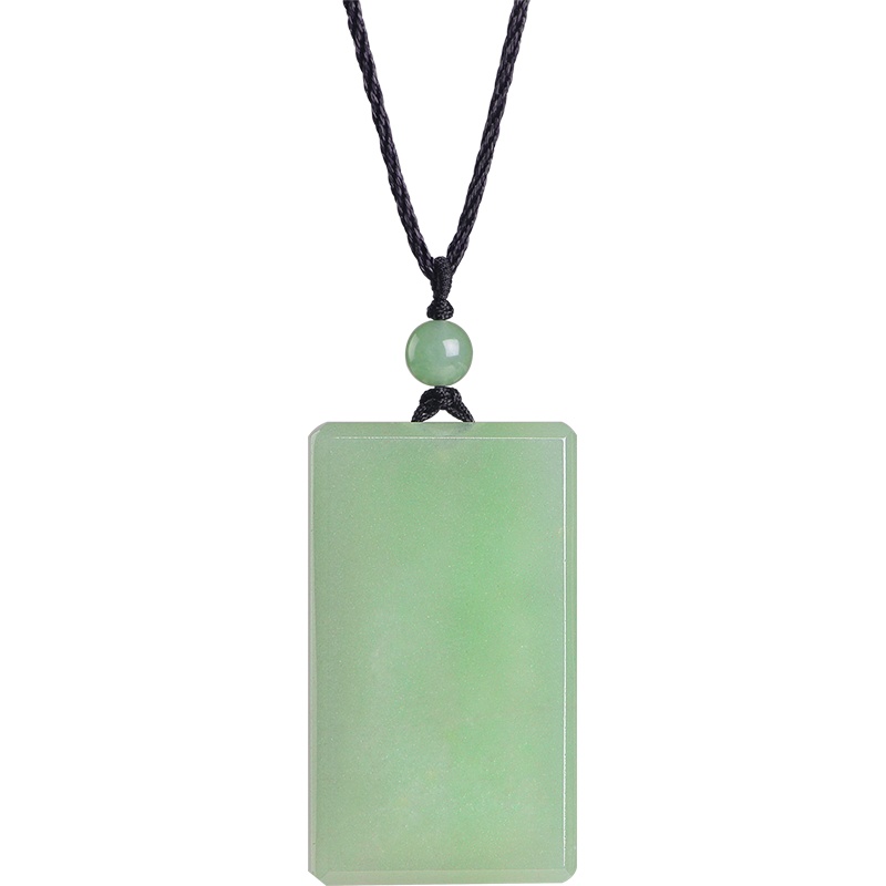 京白玉绿东陵玉无事牌吊坠男女项链挂坠天然玉石