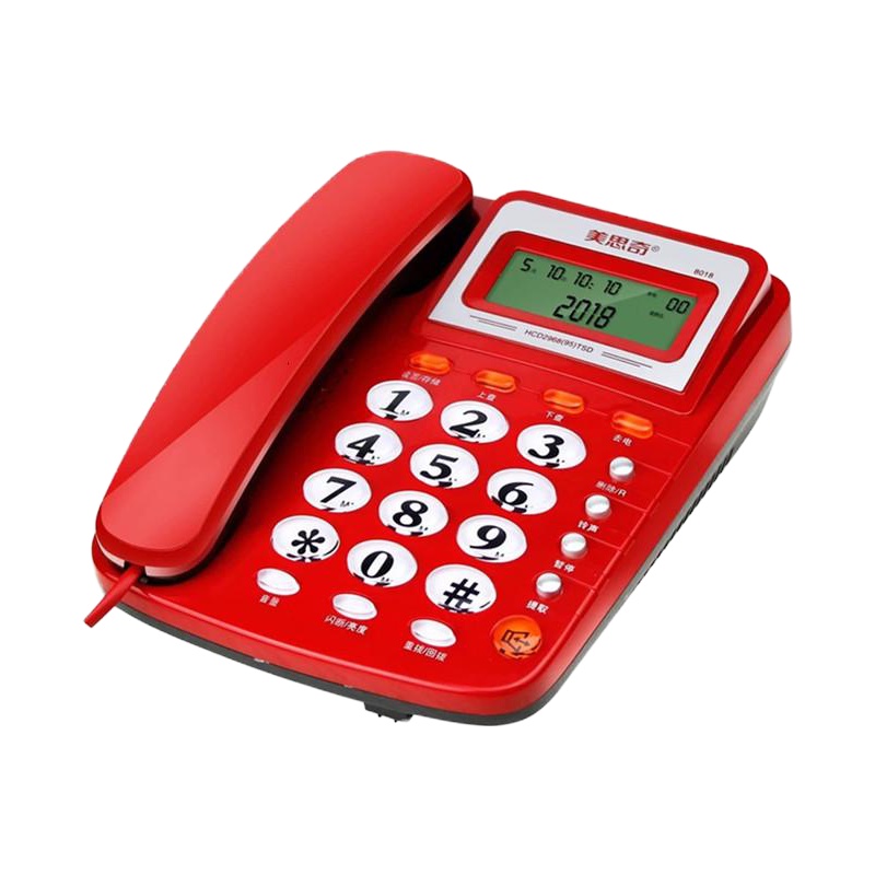 来电显示电话机 固定电话座机 家用办公电话 免电池 8018蓝色