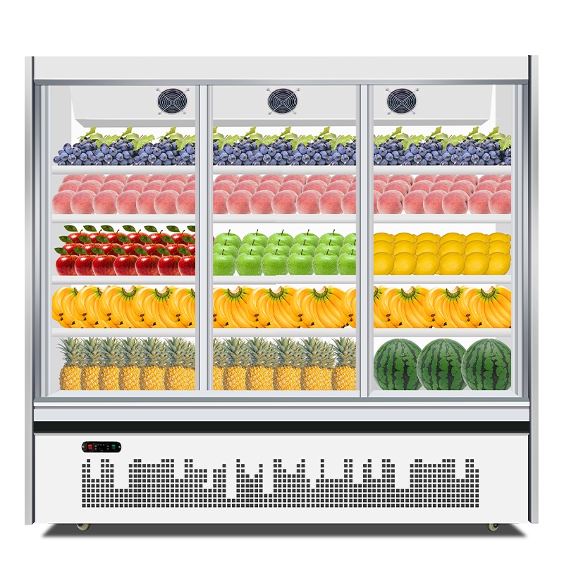 希冷(XILEN)风幕柜水果保鲜柜展示柜冷藏饮料柜酸奶啤酒柜商用冰柜超市生鲜蔬菜保鲜柜 经典款1800*700*1900