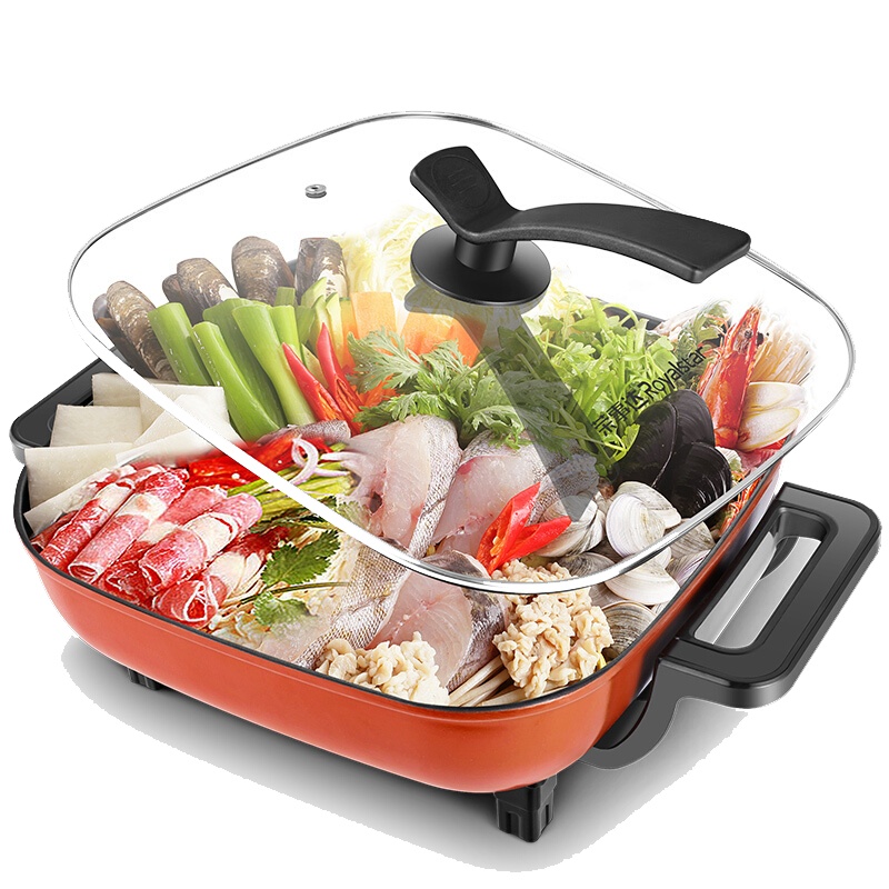 荣事达 电火锅韩式家用多功能5L电煮锅电热锅电炒锅HG1401