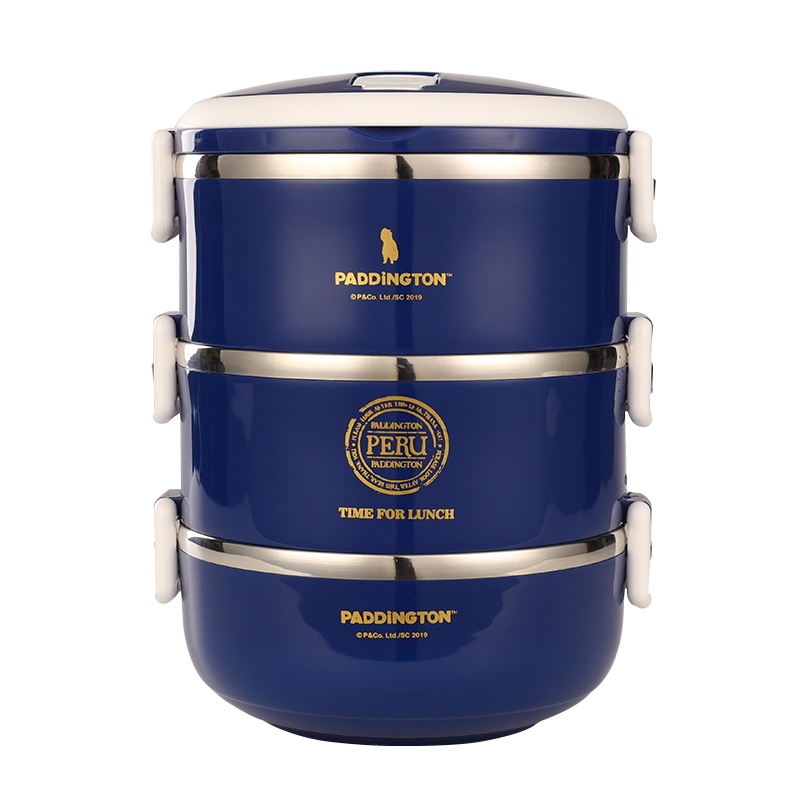 PADDINGTON 帕丁顿熊304不锈钢保温饭盒三层保温学生便当盒饭盒多层密封防溢医院上班族神器
