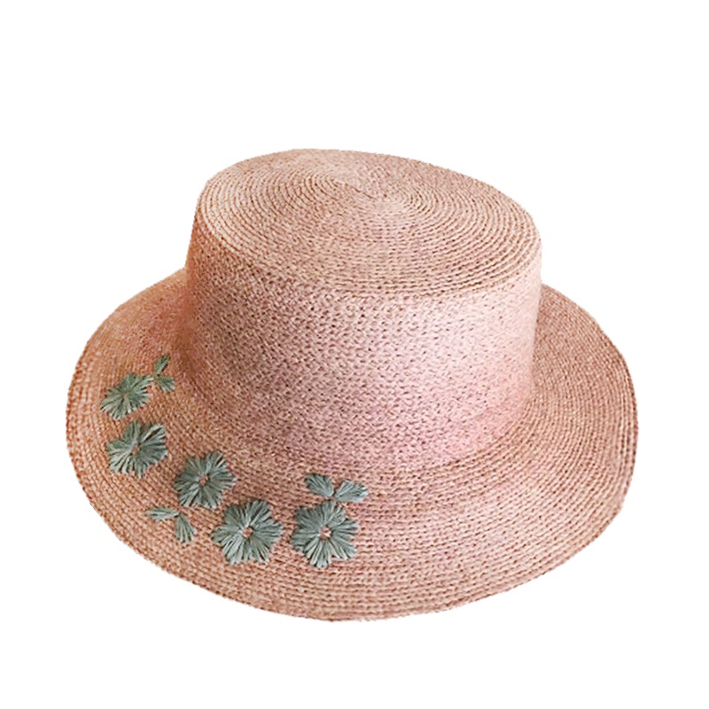 [预售]ENJOY'ME圆顶四季拉菲竹编花朵遮阳帽20夏季服饰配件新品