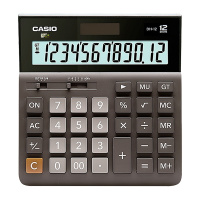 卡西欧(Casio)DH-12-BK计算器 计算机 办公计算器 商务计算机 双电源计算机