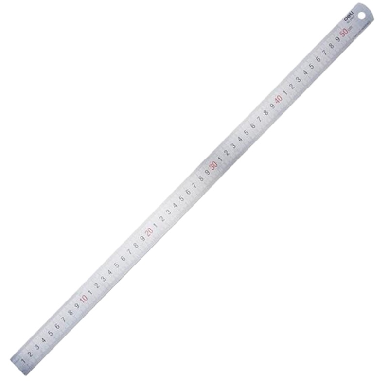 得力(deli) 50cm 不锈钢直尺 刻度尺子 8464