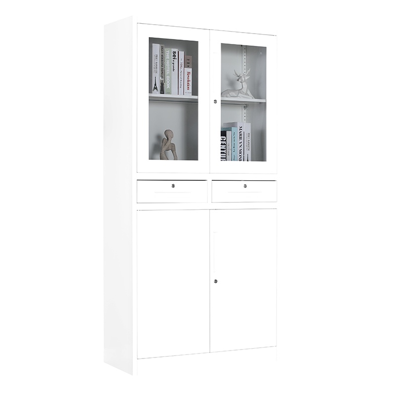 [红心家居]对开文件资料柜办公用品公司多功能二斗办公柜