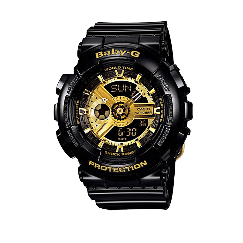 CASIO卡西欧 石英表 女 BABY-G系列日韩品牌运动防水休闲时尚潮流女士腕表BA-110-1A