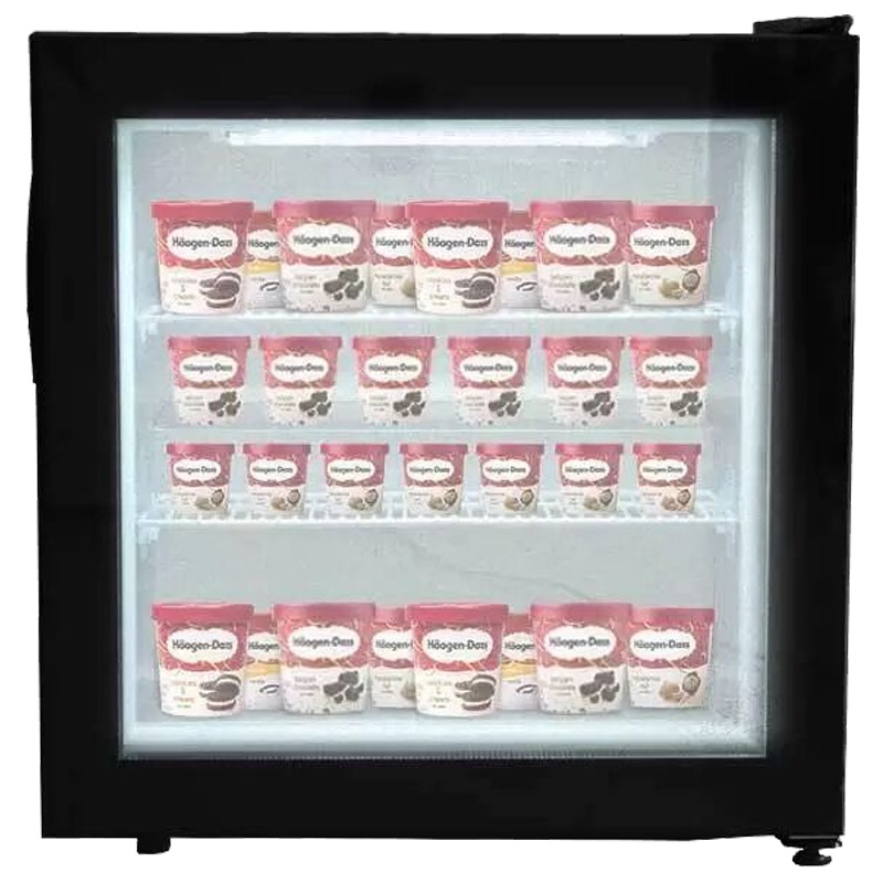 捷盛SD-55 小型迷你冰吧 家用商用立式冷冻展示柜 雪糕冰淇淋展示柜 冰冻榴莲展示柜小冷柜 玻璃门小冰箱展示小冰柜
