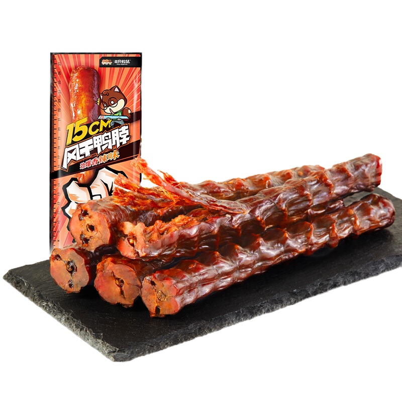 三只松鼠 15cm风干鸭脖香辣味 60g