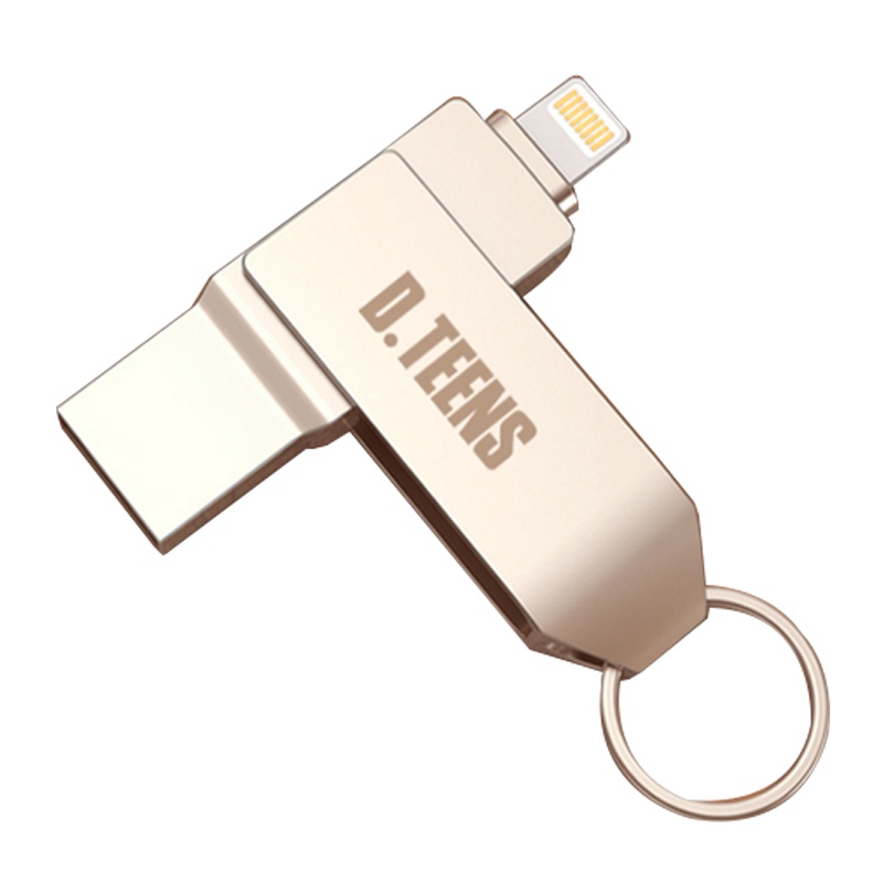 迪汀斯苹果手机u盘128g高速电脑两用iphone外置扩容器金属定制优盘X2-128