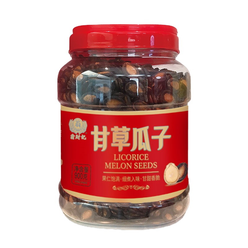 翁财记甘草瓜子罐装炒货零食办公室休闲食品春节年货900g