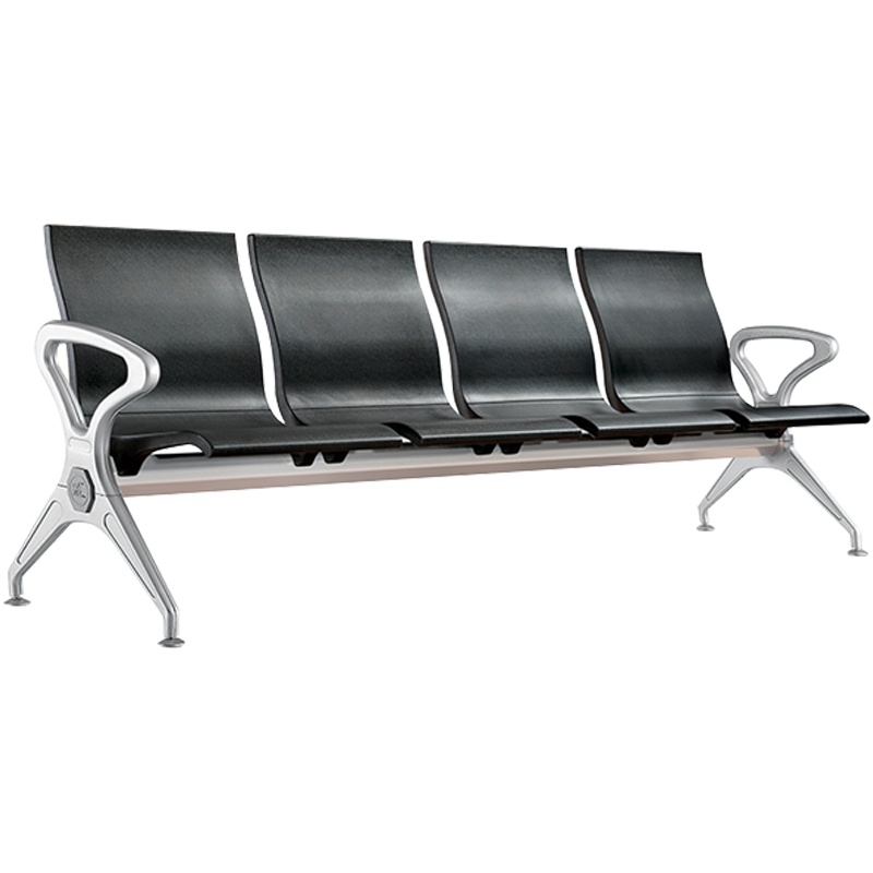 三圣 办公家具机场等候椅四人位PU聚氨酯联排椅候诊椅医院诊所公共休息椅长椅