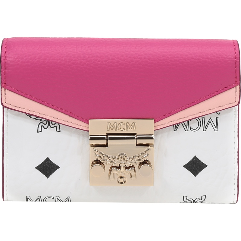 MCM 女士 Patricia Visetos系列涂层帆布配皮短款钱包钱夹 MYSAAPA04