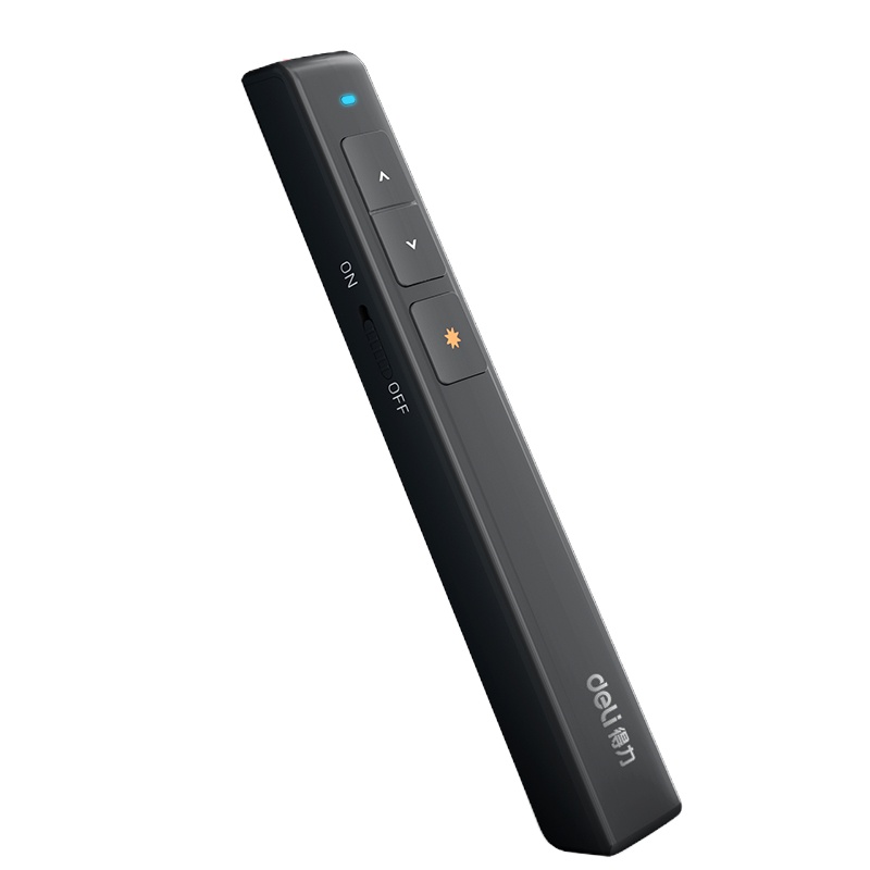 得力 100m控制翻页笔/PPT课件翻页笔/无线演示器红光 颜色随机 2802P 单个装