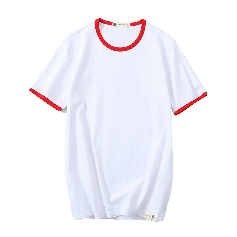 2018新款纯棉圆领短袖T恤衫定制印花印logo纯色空白男式打底衫定做加工 BSYXCJX0101