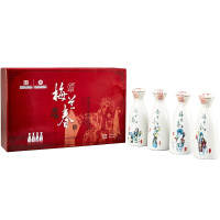 梅兰春 46度小文化艺术酒 125ml 4瓶[1盒]装 芝麻香型 白酒 20年陈酿 中华老字号[新旧包装随机发货]