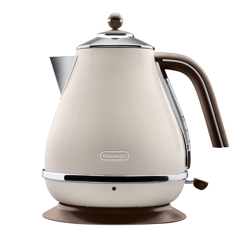 德龙（DeLonghi）电水壶KBO2001奶油白 304不锈钢1.7升大容量自动断电过滤网 电热水壶烧水壶