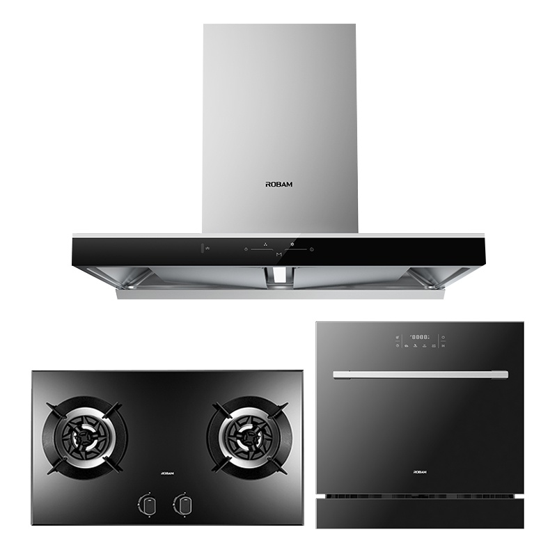 老板(ROBAM)21立方油烟机燃气灶洗碗机烟灶洗套餐CXW-220-60N0+57B0T+WB781X