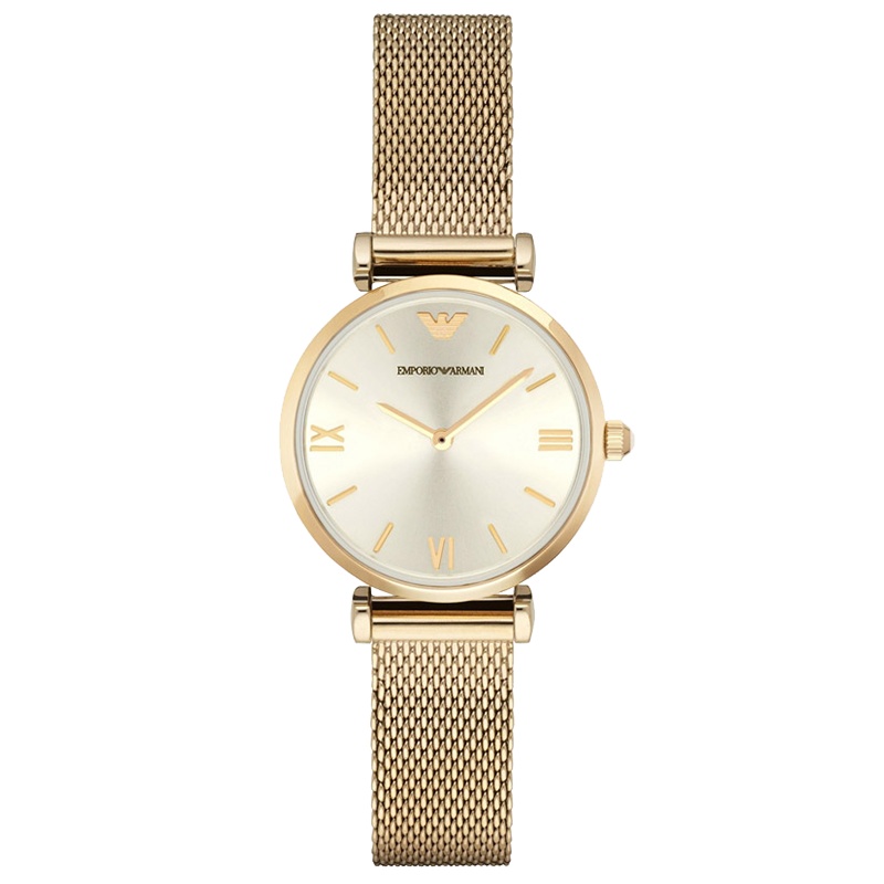 阿玛尼AR1957石英表女 ins风简约气质钢带女士手表