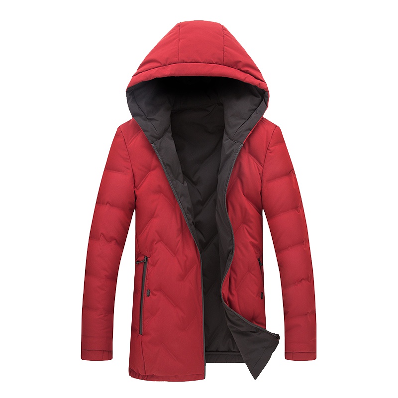 花花公子(PLAYBOY ICON) 男士羽绒服男装商务休闲连帽保暖羽绒外套 6832