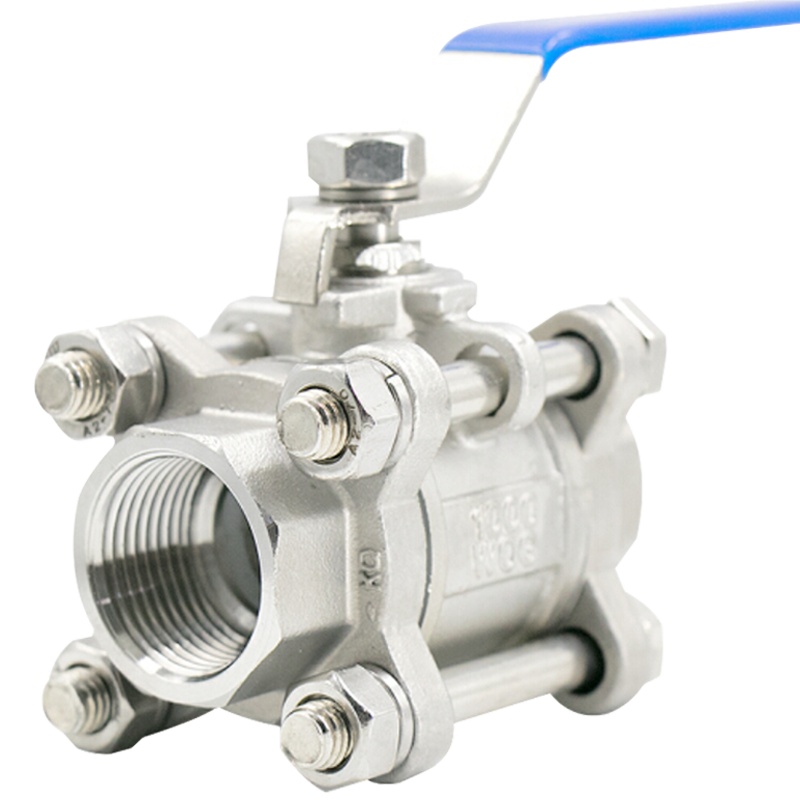 海斯迪克 gnjz-2039 三片式球阀304不锈钢 三片式内螺纹球阀 丝扣牙口内丝球阀 DN15