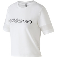 Adidas阿迪达斯NEO女装运动服休闲圆领短袖T恤DZ7615