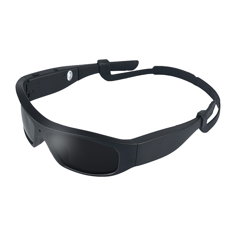 谷歌智能眼镜1080录像可支持蓝牙OTG手机直连同步直播360行车记录摄像眼镜 黑色 升级版(含32G TF卡)