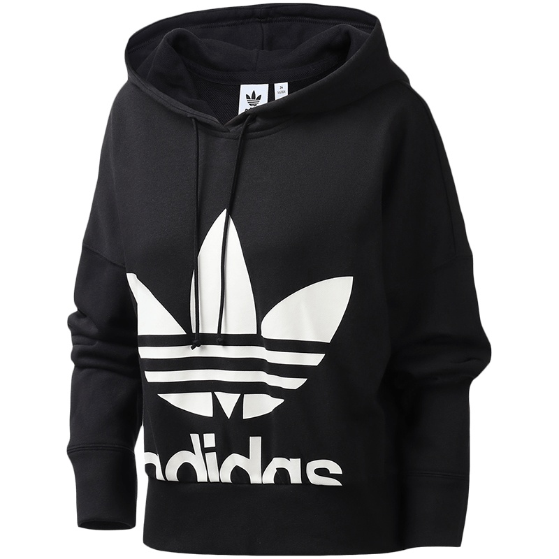 【自营】adidas阿迪达斯三叶草女装运动服连帽休闲卫衣套头衫EC1874