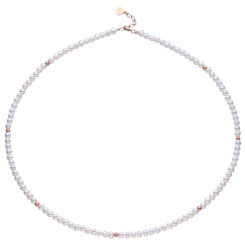 佰色传情BRIR淡水珍珠18K金项链女ins简约冷淡风锁骨链