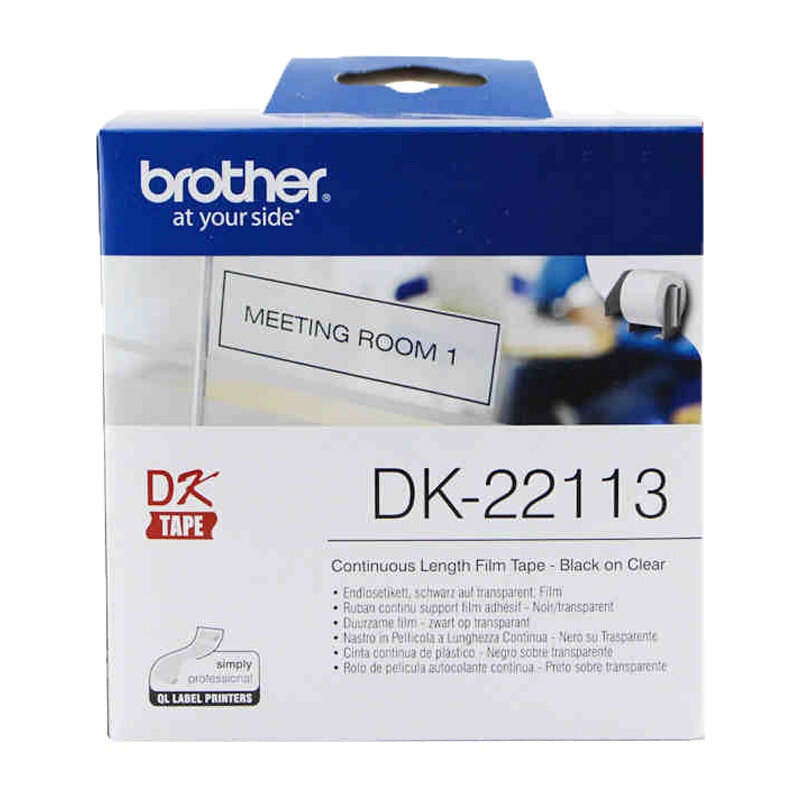 兄弟(Brother)DK-22113 原装色带/碳带(白底黑字) 62mm*15.24m