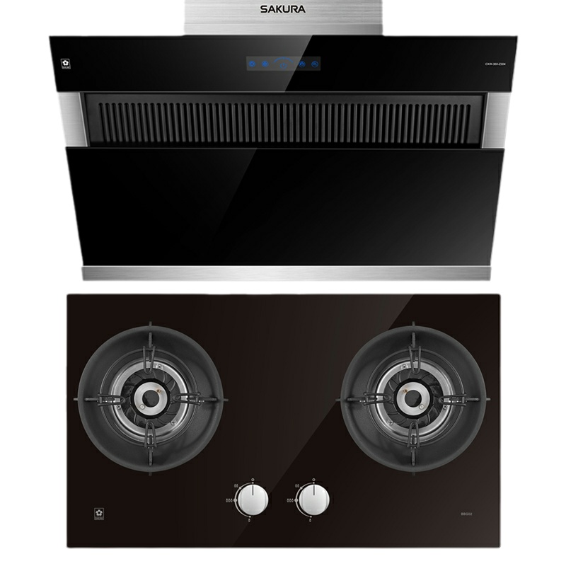 樱花(SAKURA)烟灶套餐 侧吸式油烟机燃气灶 厨电套装 抽油烟机煤气灶具 烟灶套装自营 JA06+BBG02天然气