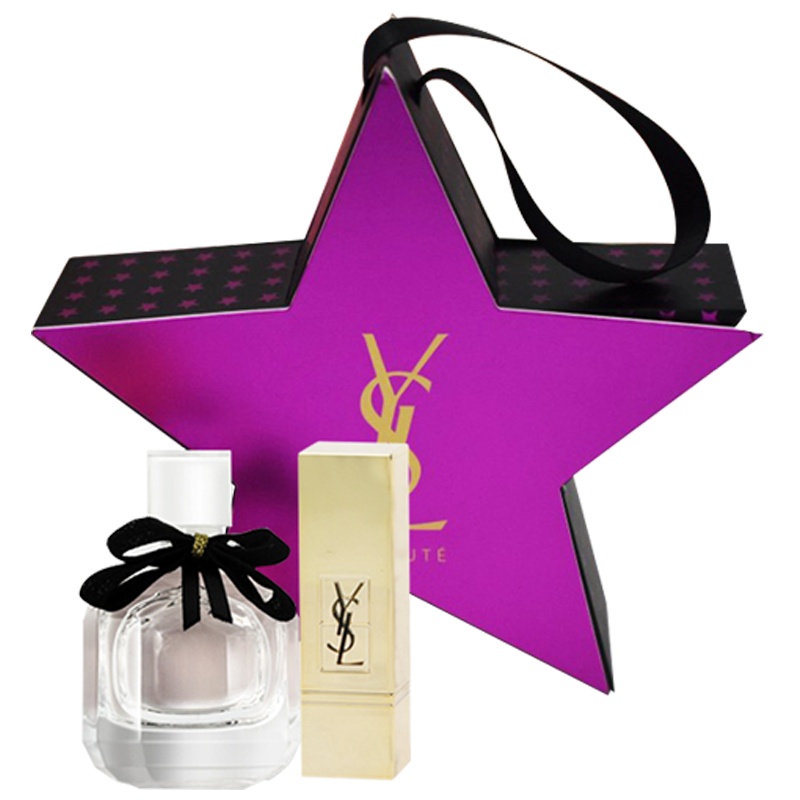 圣罗兰(YSL)反转巴黎女士香水7.5ml+纯口红 1.6g 1（五角星版）
