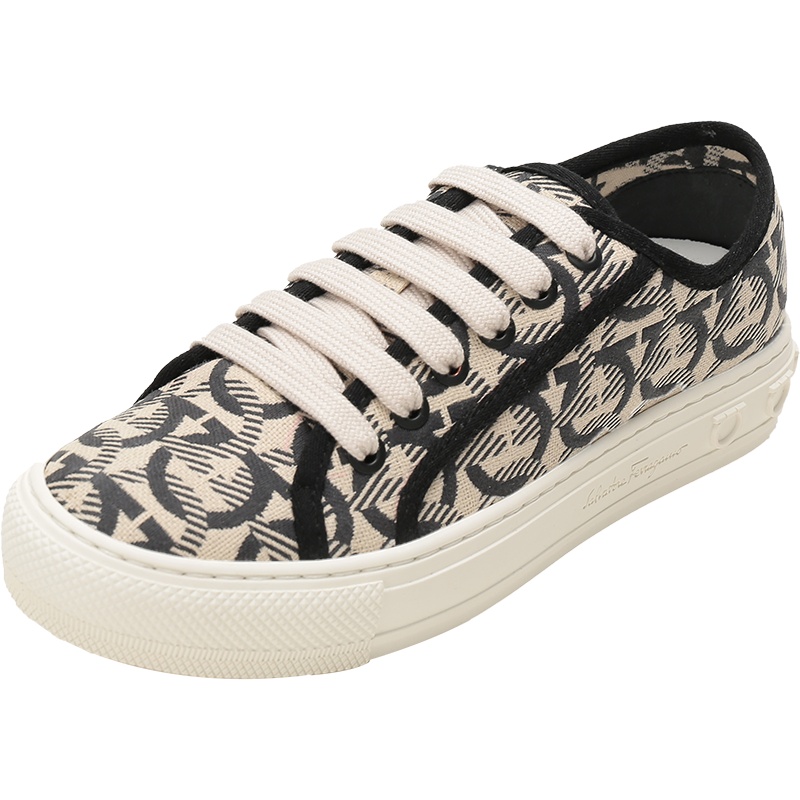 Salvatore Ferragamo 菲拉格慕 女士 织物系带休闲鞋板鞋 0707040