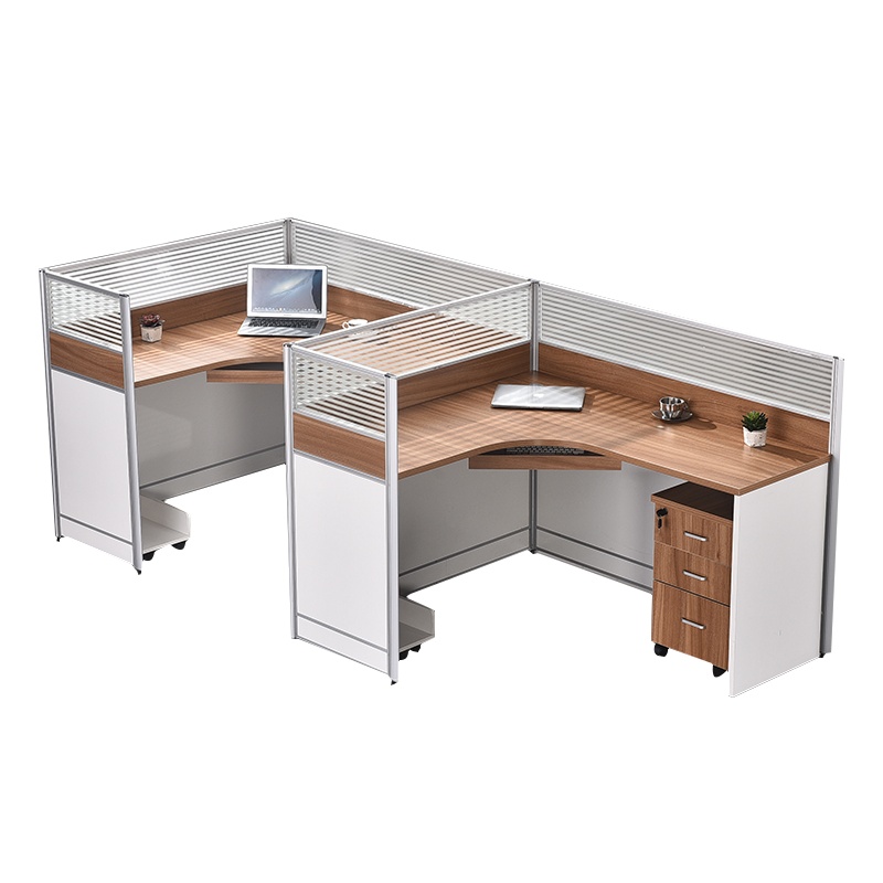 匡大 办公桌椅组合双人位F型屏风桌2.84米职员桌+办公椅*2