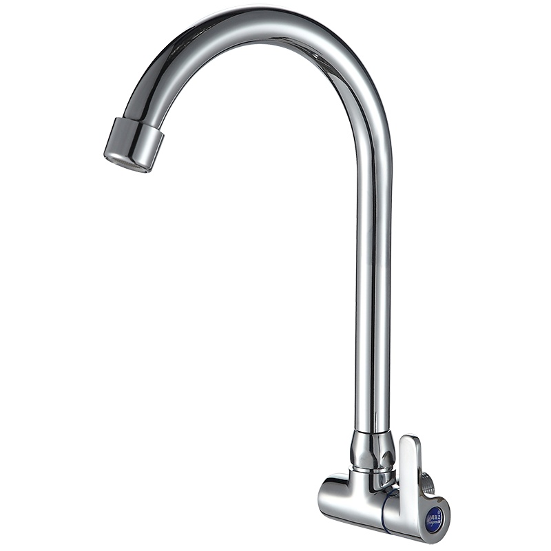 入墙式厨房水龙头 铜体单水菜盆水槽单冷侧进水龙头 洗衣池