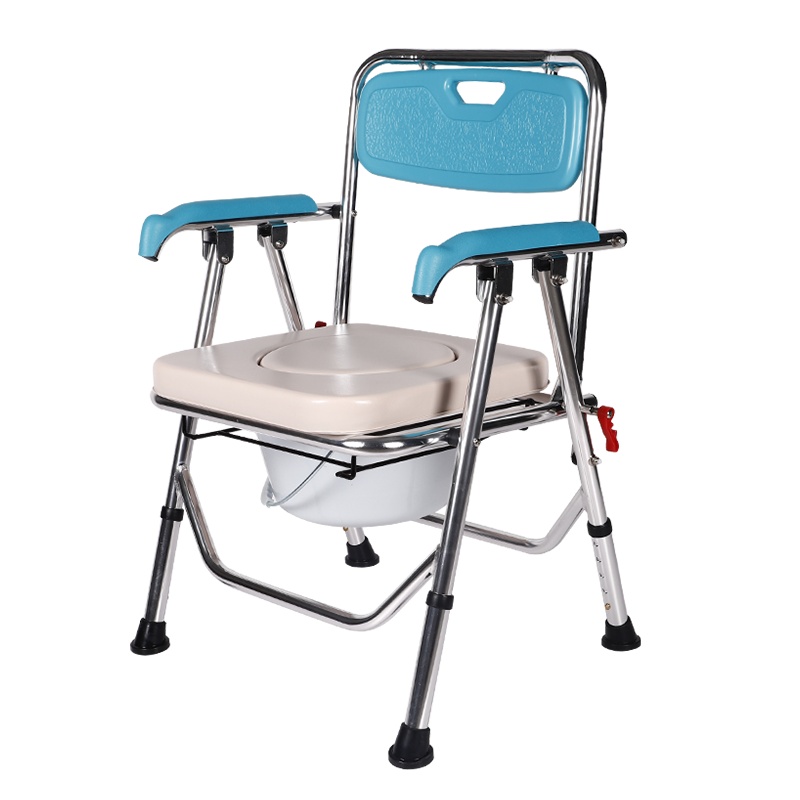 康复之家老人坐便椅可折叠孕妇残疾人坐便器家用坐厕椅移动马桶 舒适版