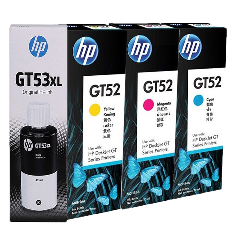 惠普 GT52墨水 黑/青/红/黄 X4E40AA GT51XL /M0H54AA/M0H55AA/M0H56AA