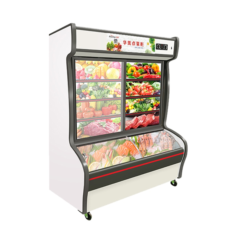 华美(Huamei)LC-1200J 1.2米深底双温麻辣烫冒菜商用展示柜冰柜冷柜 冷藏冷冻串串烧烤立式点菜柜