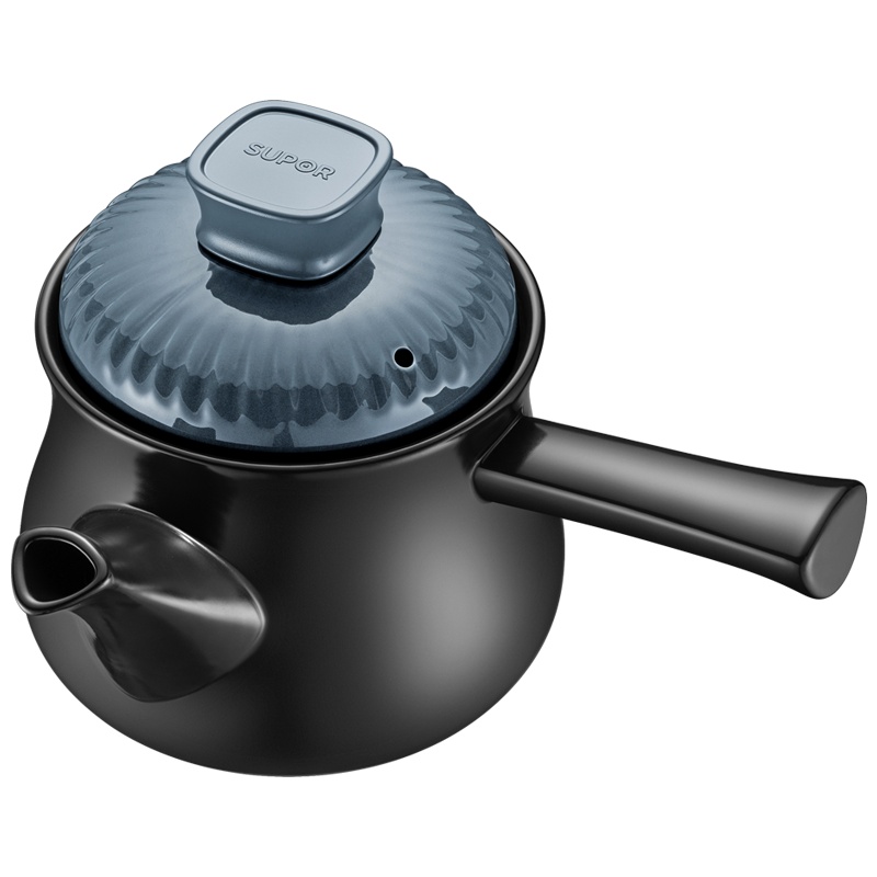 苏泊尔(SUPOR)砂锅炖锅家用欢喜系列燃气煲汤沙锅陶瓷煲石锅煤气专用2.5L药膳煲EB25SBT01送汤勺竹垫手套