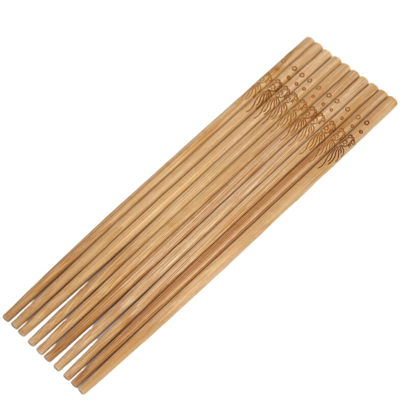 [10双装]天然楠竹筷子24cm 家用竹筷子 碳化无漆无蜡 家用餐具竹筷子健康筷子-款式随机发货
