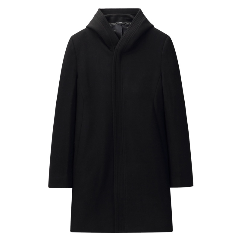 Artsdon/阿仕顿大衣秋冬款呢大衣休闲连帽羊毛呢大衣外套男