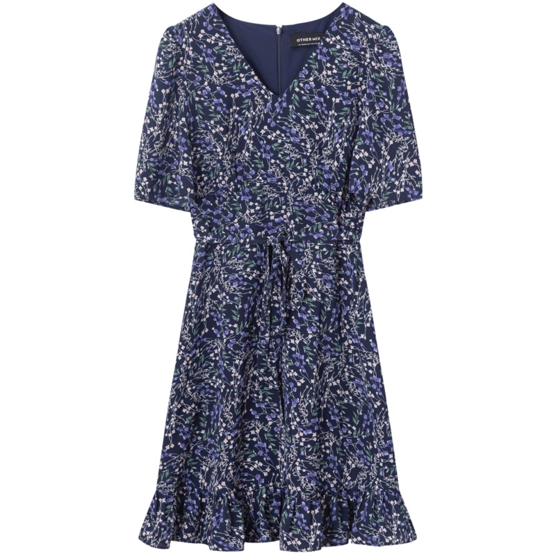 OtherMix满天星系列IP联名2021年新款春季小个子碎花减龄雪纺裙子