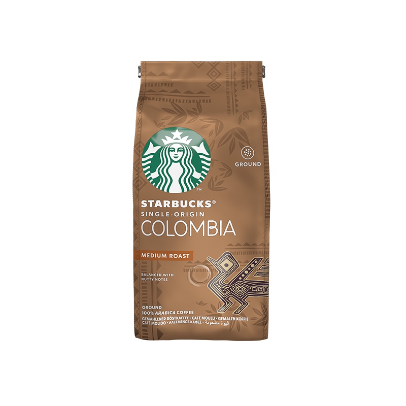 星巴克(Starbucks) 哥伦比亚咖啡 研磨咖啡粉200g(中度烘培)