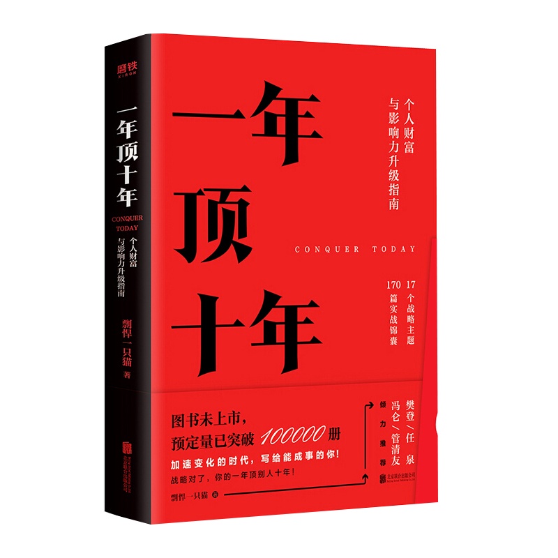 一年顶十年 剽悍一只猫著 樊登推荐 打造个人财富与影响力升级指南全章金句总结践行笔记记录自己的收获和践行978755
