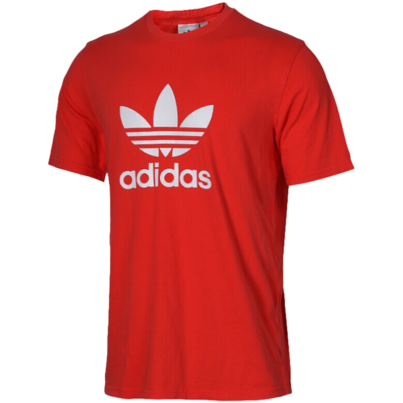 adidas阿迪达斯三叶草男子短袖T恤休闲运动服DH5777 L DH5777红色