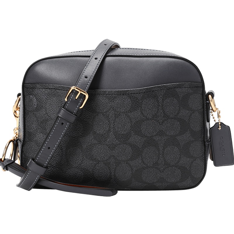 COACH/蔻驰 女包双C图案拼皮单肩斜挎相机小方包 31208