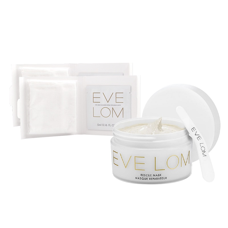 EVE LOM亮彩洁净面膜100ml深层清洁改善暗沉舒缓毛孔修护肌肤应急面膜+ 经典洁颜霜体验装5ml*2